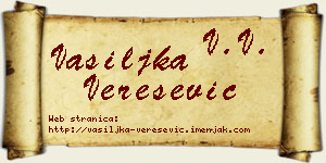 Vasiljka Verešević vizit kartica